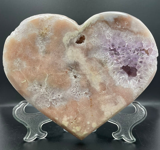 Pink and Purple Amethyst Heart