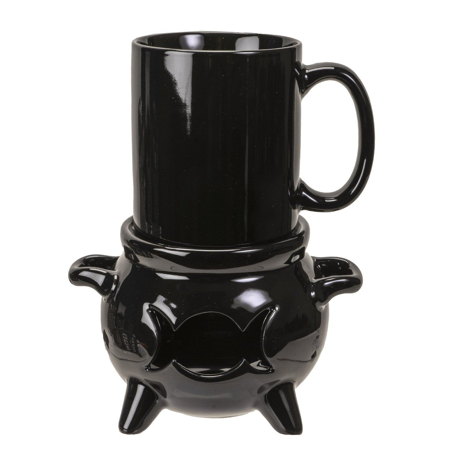 Triple Moon Cauldron Tea Light Mug Warmer W/mug
