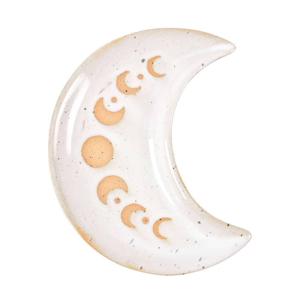 Moon Phase Crescent Trinket Tray (White)