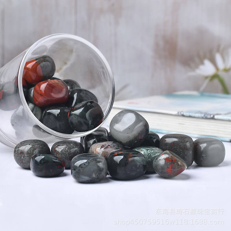 African Bloodstone Tumbled Stone Healing African Bloodstone Bloodstone for emotional balance Protective Bloodstone African Bloodstone chakra healing