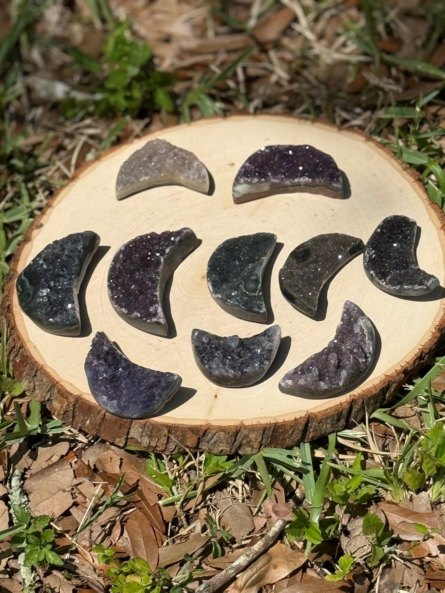Rainbow Amethyst Moons