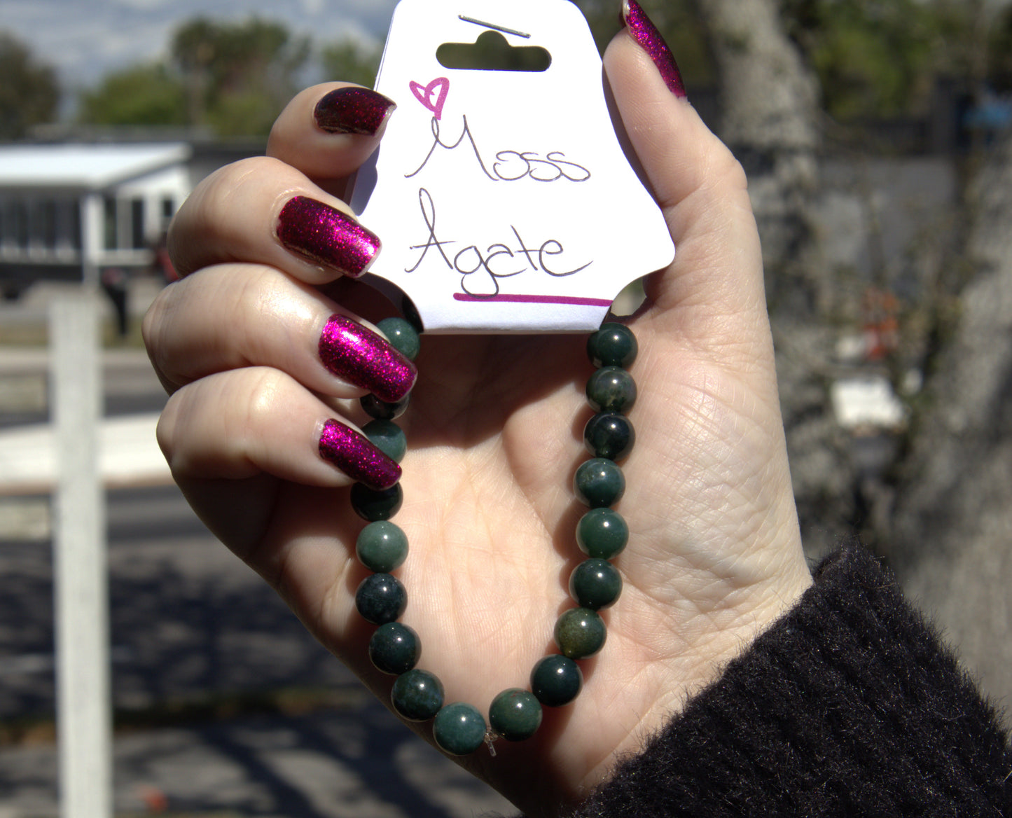 Moss Agate Bracelet 8mm