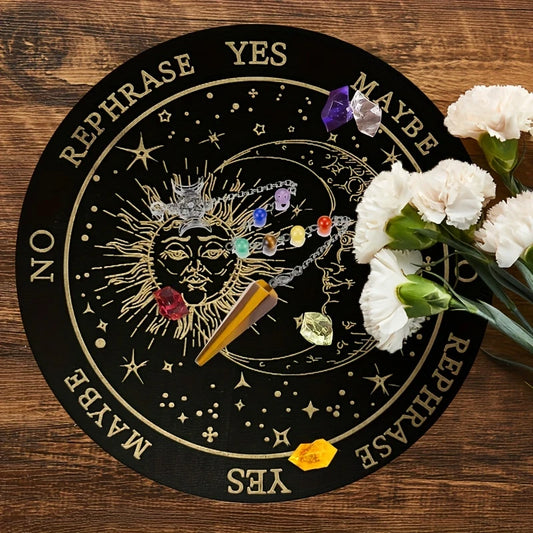 Crystal Pendulum Board - Sun & Moon