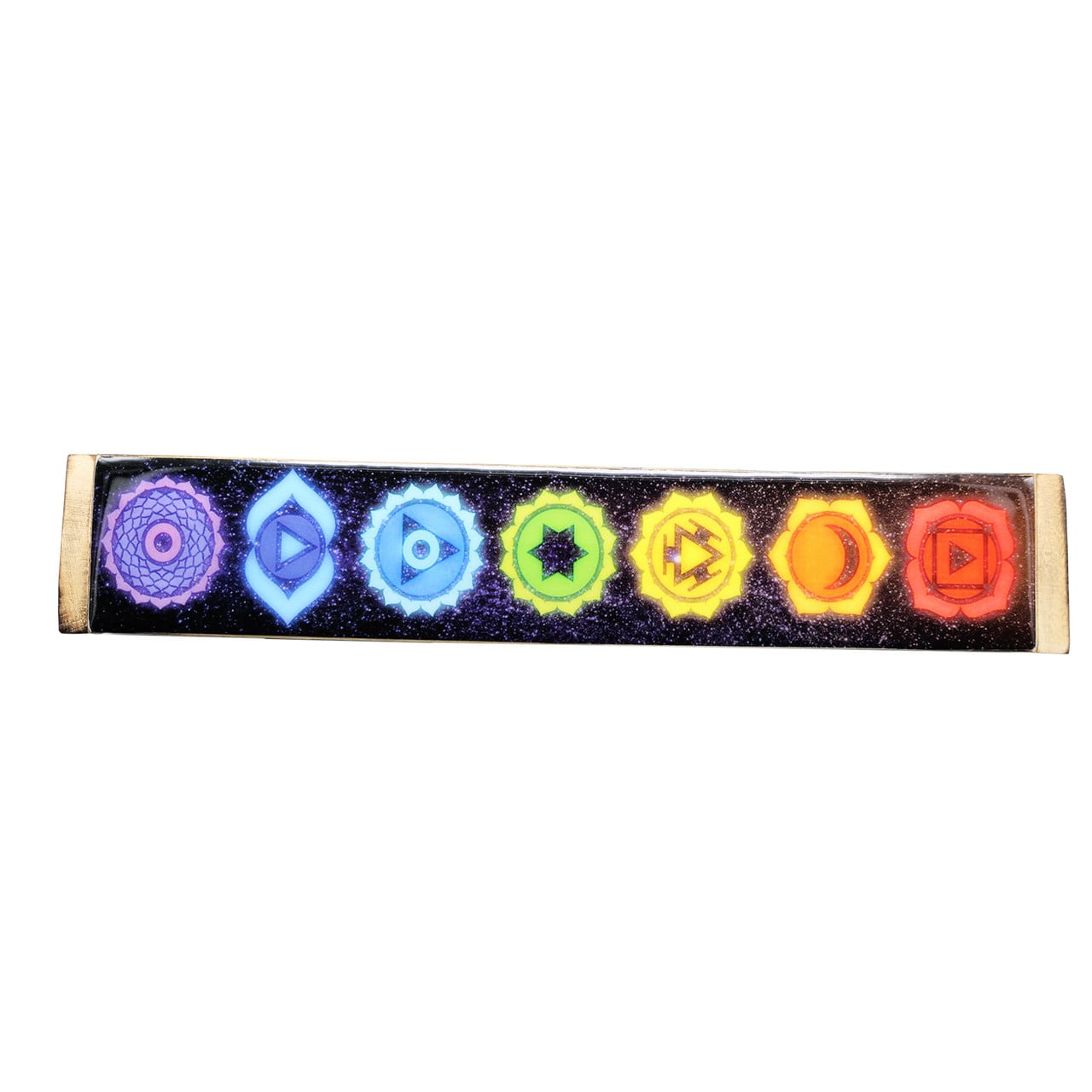 7 Chakra Celestial Wooden Coffin Box Chakra balancing incense burner Wooden coffin incense box Handmade chakra incense box Sheesham wood incense burne