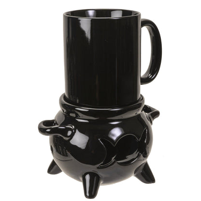 Triple Moon Cauldron Tea Light Mug Warmer W/mug