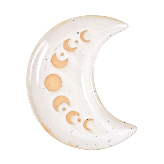 Moon Phase Crescent Trinket Tray (White)