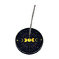 Black & Gold Triple Moon Wooden Ashcatcher 4"