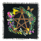 Floral Pentagram Altar Cloth 24x24