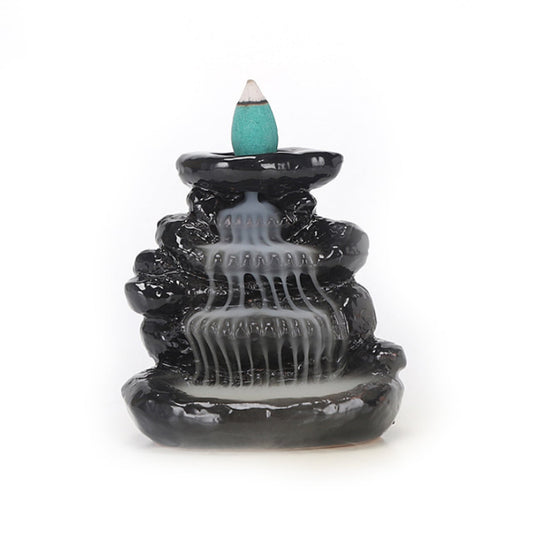 Emerald Falls Ceramic Backflow Cone Burner - Dear Universe