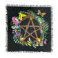 Floral Pentegram 18" X 18" Altar Cloth Tapestry - Dear Universe
