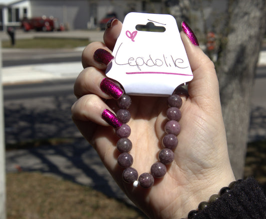 Lepidolite Bracelet 10mm