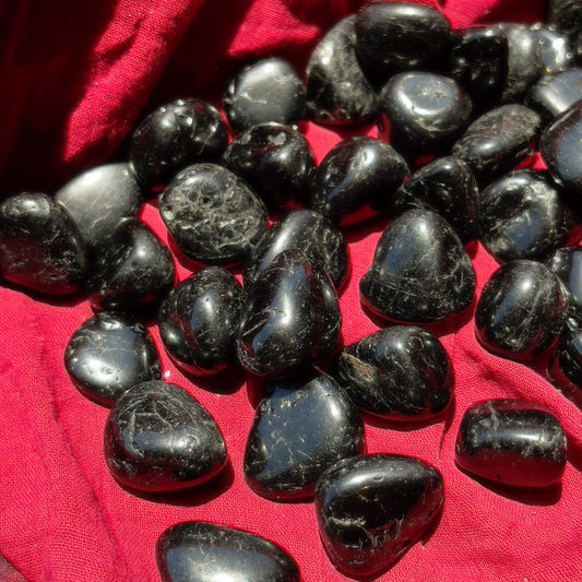 Black Tourmaline Tumbles Grounding Stones Protective Crystals Healing Stones Root Chakra Stones