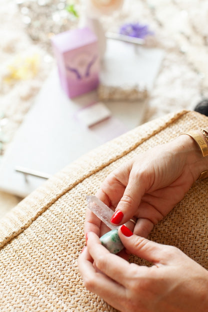 Abundance Ritual Kit Moon & Jai Abundance Kit Ritual kit for manifesting abundance Jade and clear quartz ritual set White sage for energy clearing