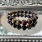 Handmade Tiger’s Eye bracelet displayed with polished brown and golden beads, symbolizing strength, grounding energy, and chakra alignment