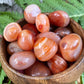 Vibrant Carnelian Tumbles Tumbled Carnelian Stones Carnelian Gemstones for Creativity Polished Carnelian Crystals Carnelian Tumbled Stones from Brazil