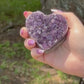 Uruguayan Amethyst Heart – Ethical Crystal Heart Cleansed for Crown & Heart Chakras (0.17–0.28 kg)