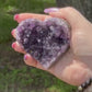 Uruguayan Amethyst Heart – Ethical Crystal Heart Cleansed for Crown & Heart Chakras (0.17–0.28 kg)