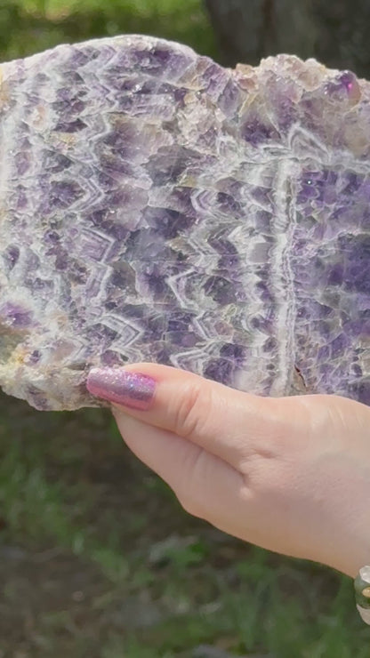 Dreamy Chevron Amethyst Slab