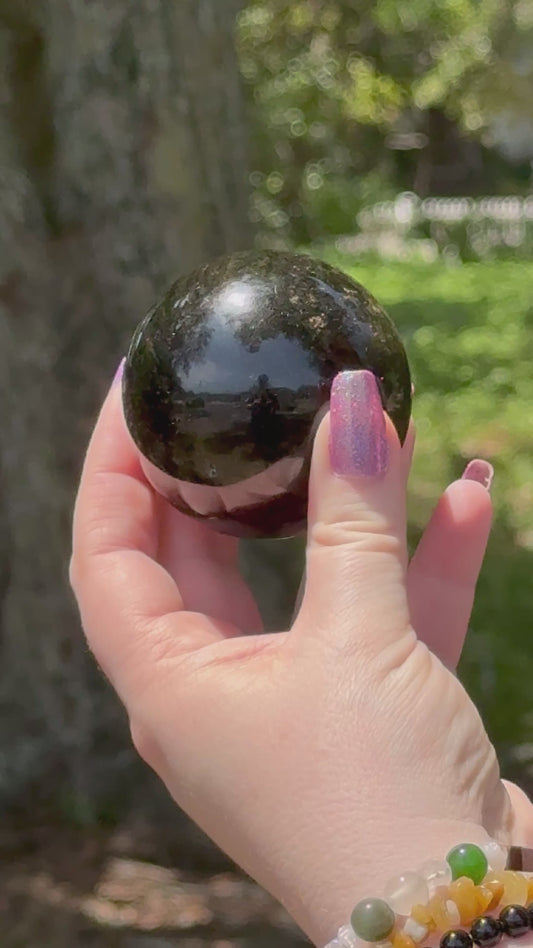 Golden Obsidian Sphere